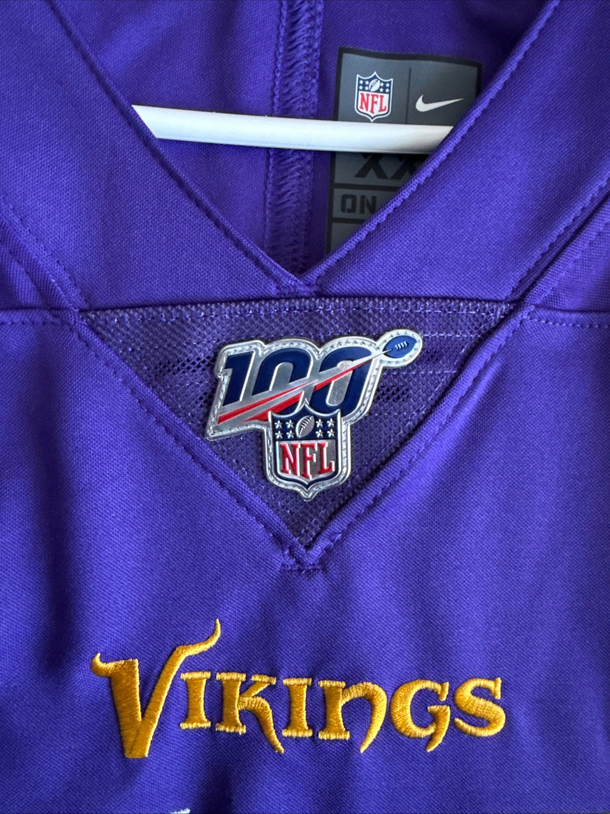 Men's Nike Stefon Diggs #14 Minnesota Vikings NFL 100 Vapor Lmtd Jersey Sz 2XL - Kyle’s Football Cards