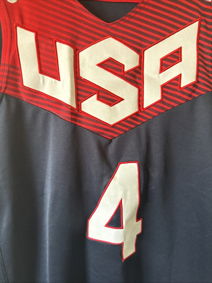 Men’s Nike Stephen Curry #4 Team USA 2014 Olympics FIBA Jersey Sz S - Blue RARE - Kyle’s Football Cards