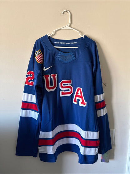 Men’s Nike Tage Thompson 72 Team USA 2026 Winter Olympics Jersey Size L - RARE - Kyle’s Football Cards