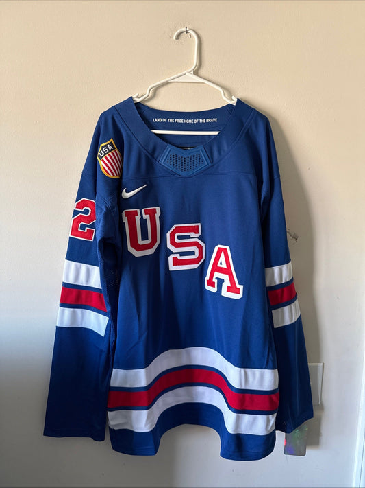 Men’s Nike Tage Thompson 72 Team USA 2026 Winter Olympics Jersey Size L - RARE - Kyle’s Football Cards