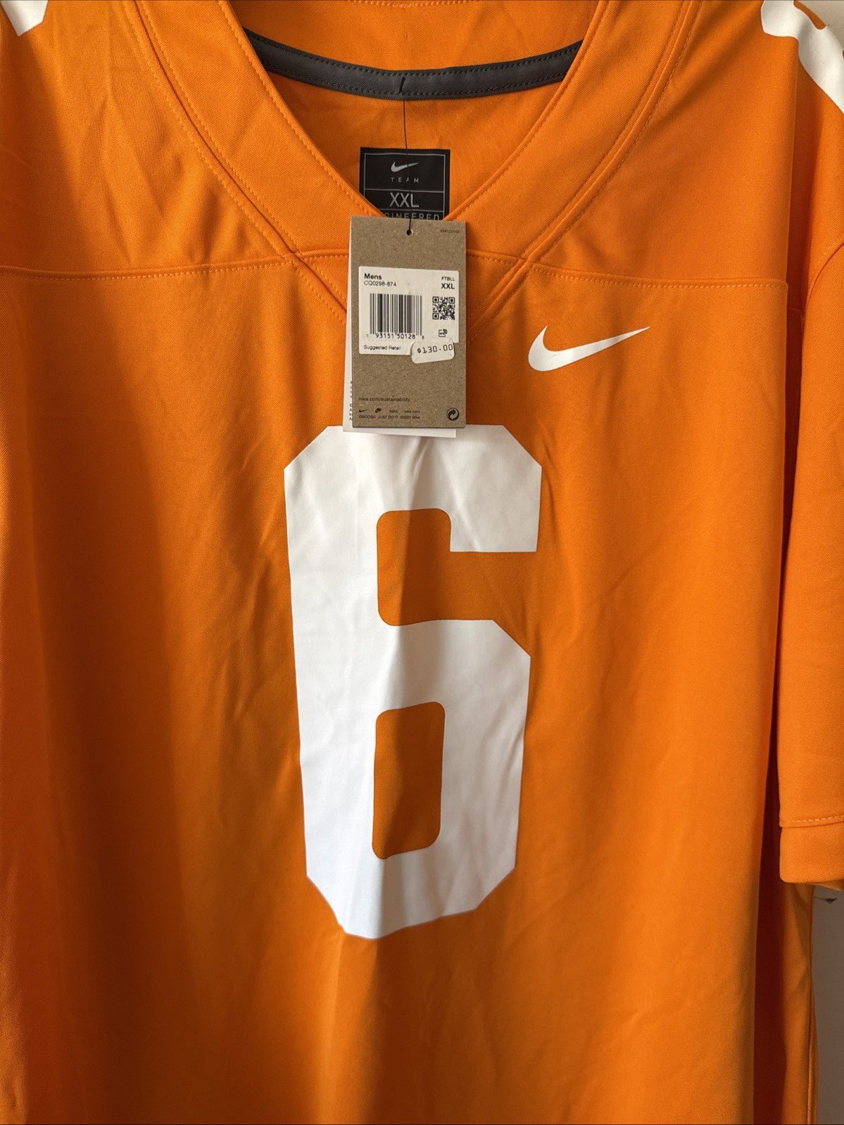 Men’s Nike Tennessee Volunteers Alvin Kamara 6 Alumni Jersey Sz 2XL Orange NWT - Kyle’s Football Cards