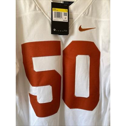 Men's Nike Texas Longhorns 50 Alternate Limited NCAA Jersey Sz S - White NWT - Kyle’s Football Cards