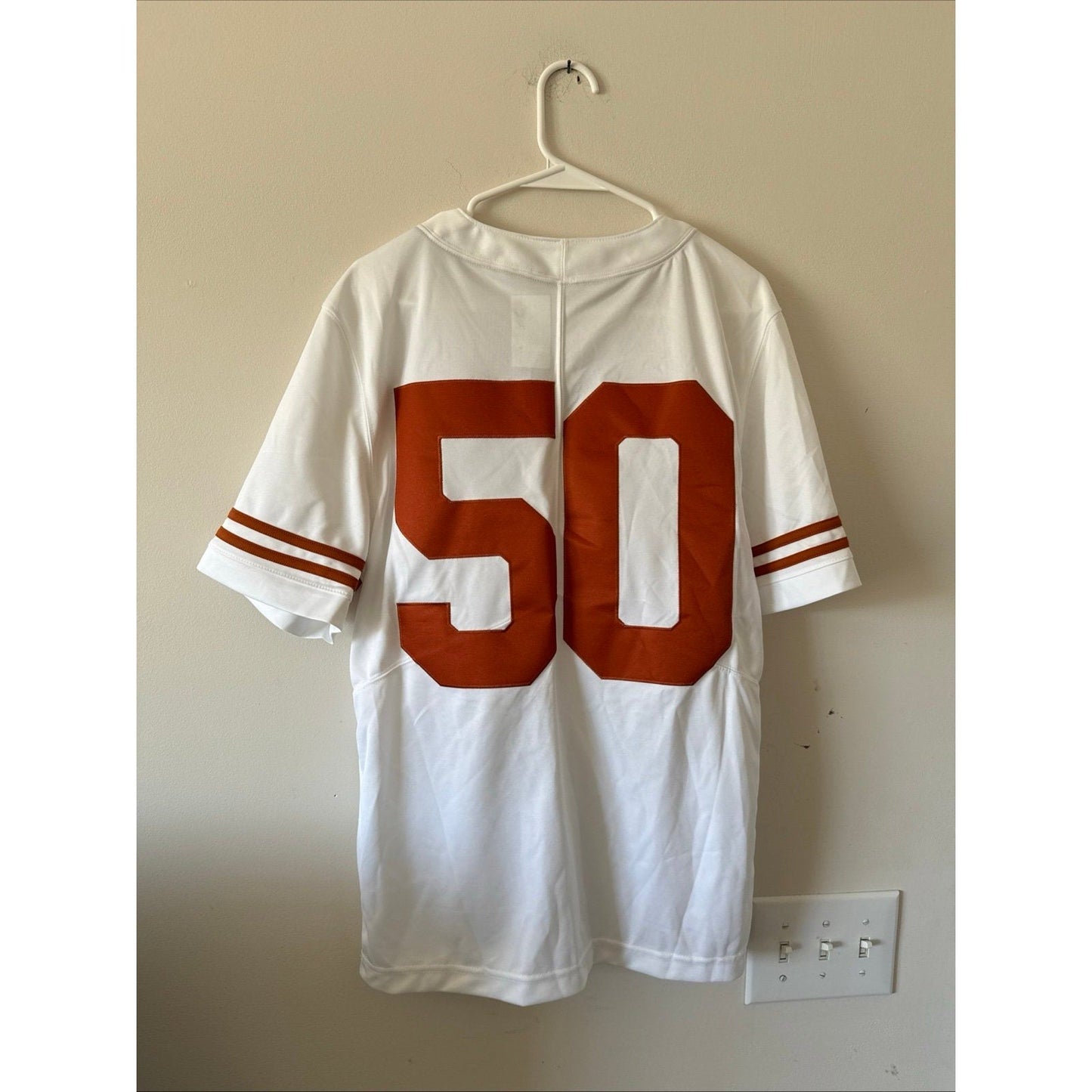Men's Nike Texas Longhorns 50 Alternate Limited NCAA Jersey Sz S - White NWT - Kyle’s Football Cards