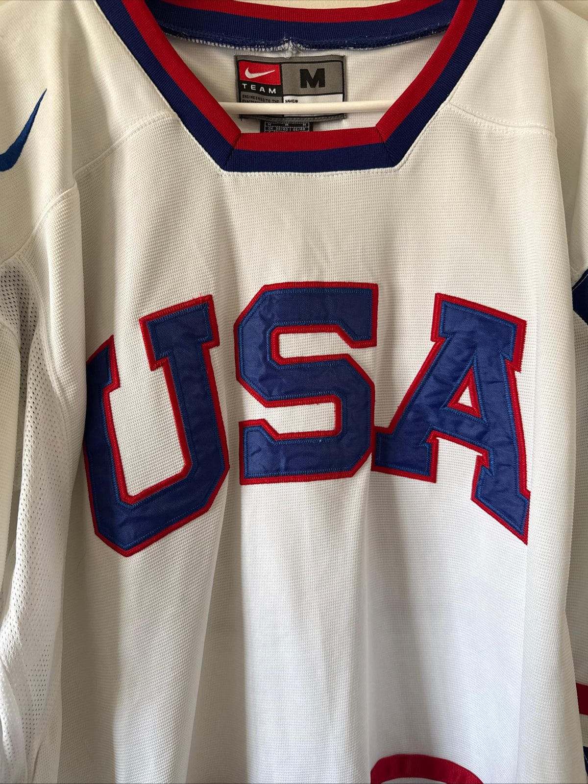 Men’s Nike Tim Thomas #30 Team USA 2010 Olympics Authentic Jersey Sz M - RARE - Kyle’s Football Cards