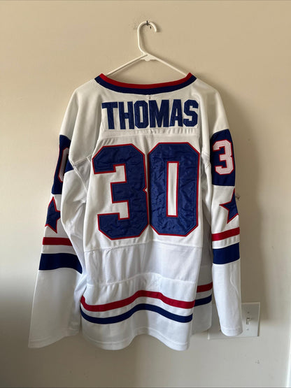 Men’s Nike Tim Thomas #30 Team USA 2010 Olympics Authentic Jersey Sz M - RARE - Kyle’s Football Cards