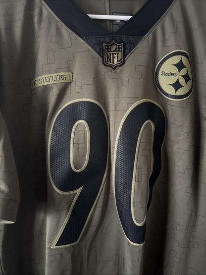 Men’s Nike TJ WATT #90 Steelers 2021 Salute To Service Limited Jersey Sz XL RARE - Kyle’s Football Cards