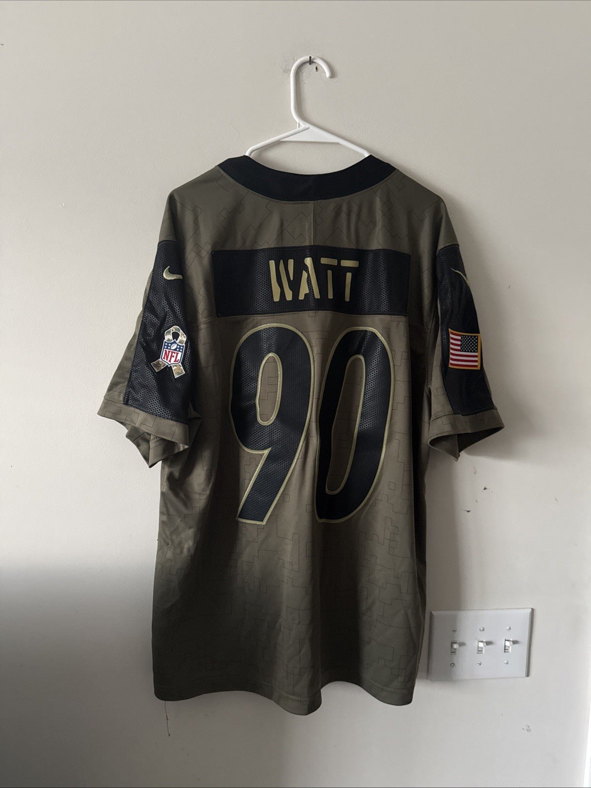 Men’s Nike TJ WATT #90 Steelers 2021 Salute To Service Limited Jersey Sz XL RARE - Kyle’s Football Cards