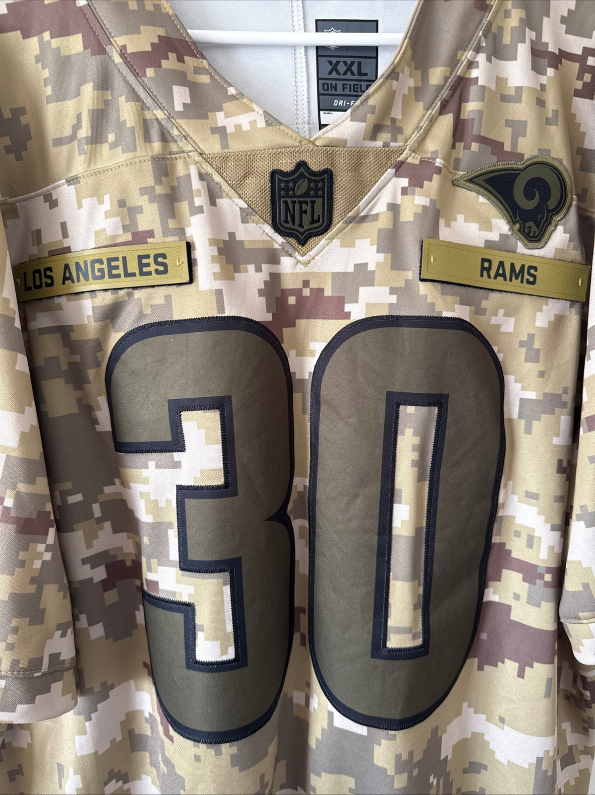 Men’s Nike Todd Gurley II 30 LA Rams Salute To Service Lmtd Jersey Sz 2XL RARE - Kyle’s Football Cards