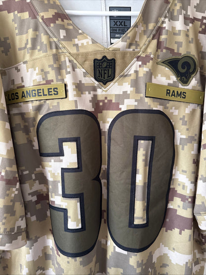 Men’s Nike Todd Gurley II 30 LA Rams Salute To Service Lmtd Jersey Sz 2XL RARE - Kyle’s Football Cards