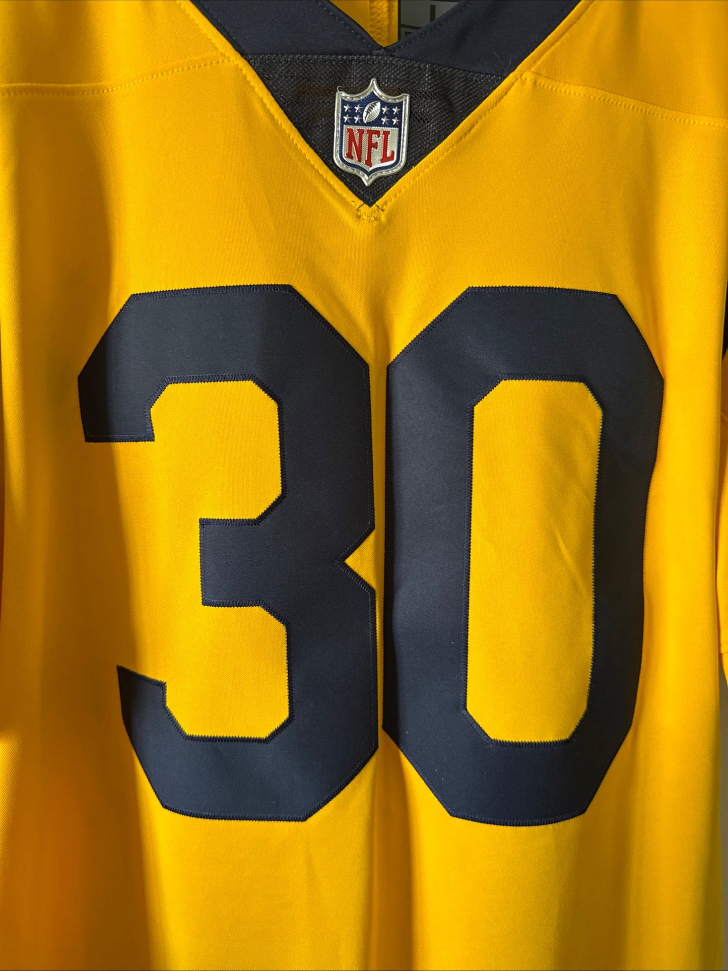 Men’s Nike Todd Gurley II 30 Vapor Limited Stitched NFL Jersey Sz L - Gold RARE - Kyle’s Football Cards