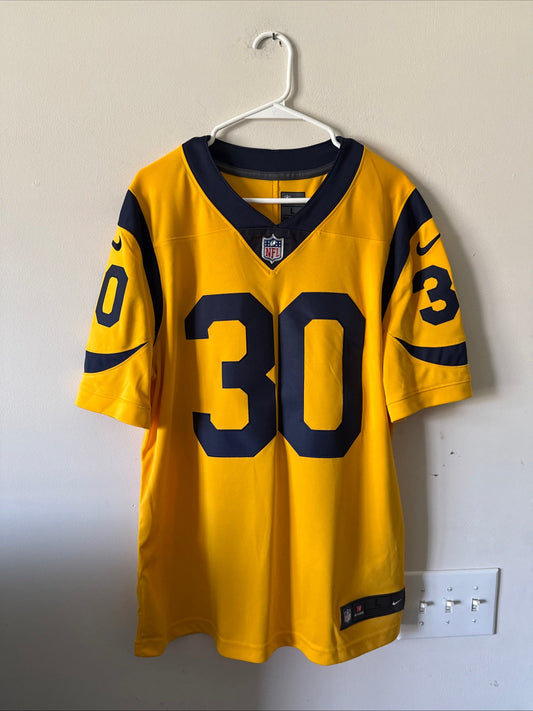 Men’s Nike Todd Gurley II 30 Vapor Limited Stitched NFL Jersey Sz L - Gold RARE - Kyle’s Football Cards