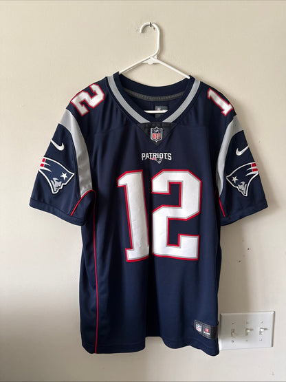 Men's Nike Tom Brady 12 New England Patriots Vapor Limited NFL Jersey Sz L RARE - Kyle’s Football Cards