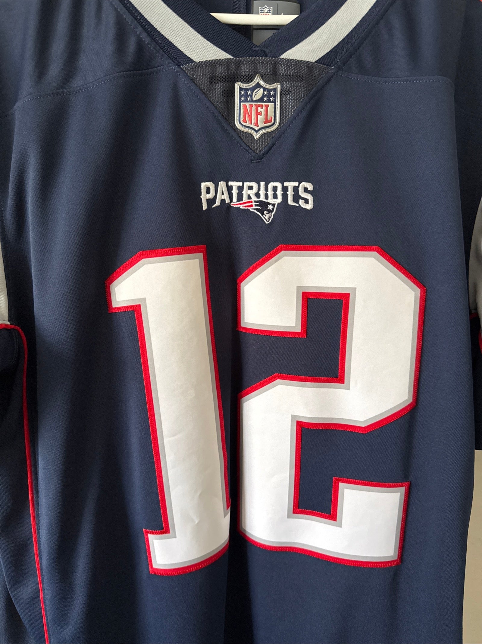 Men's Nike Tom Brady 12 New England Patriots Vapor Limited NFL Jersey Sz L RARE - Kyle’s Football Cards