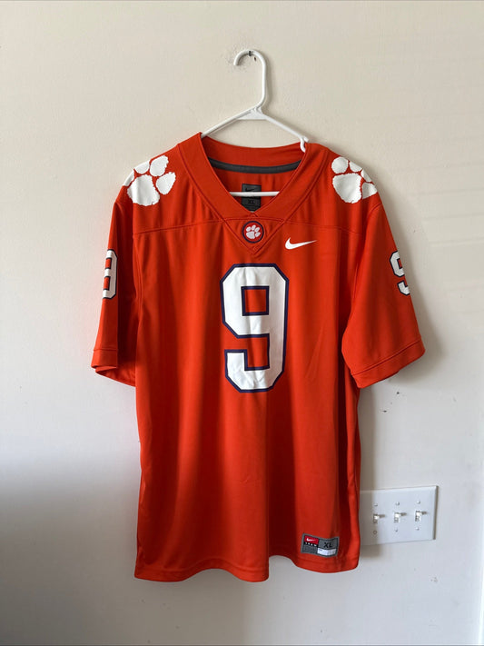 Men's Nike Travis Etienne 9 Clemson Tigers NCAA Football Jersey Sz XL - RARE - Kyle’s Football Cards
