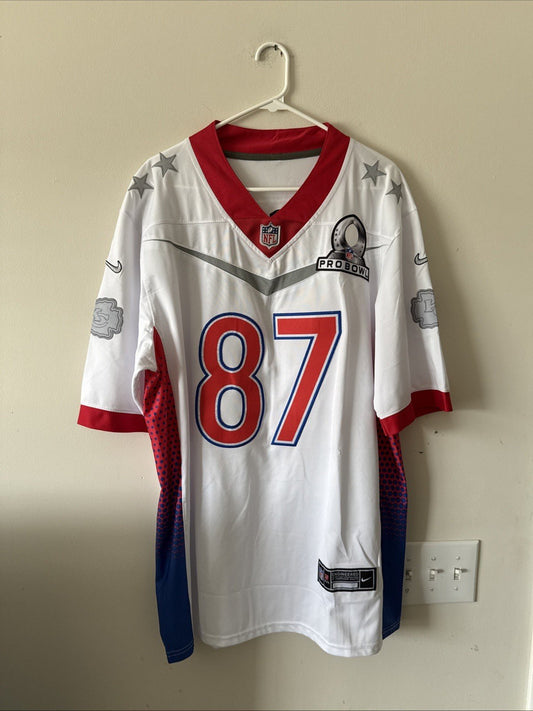 Men’s Nike Travis Kelce #87 Kansas City Chiefs 2022 Pro Bowl Jersey Sz L - RARE - Kyle’s Football Cards