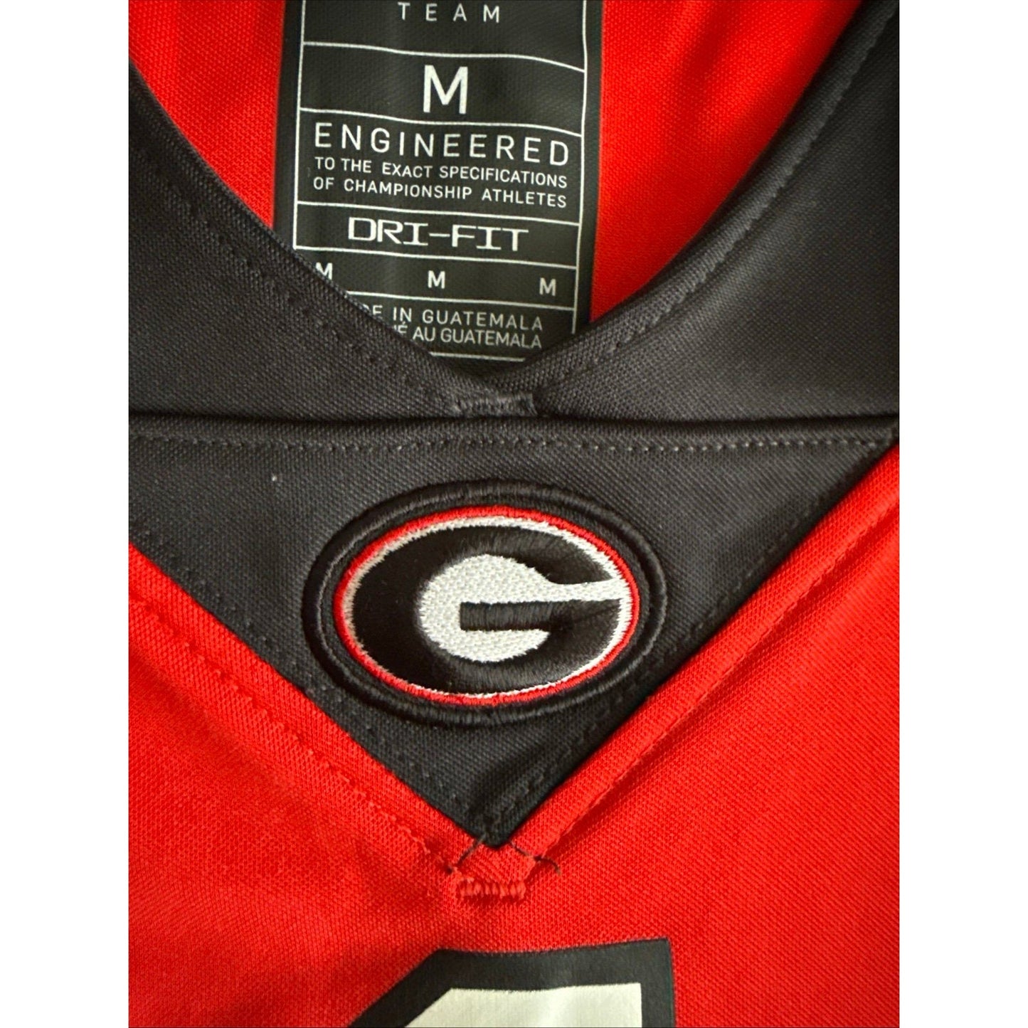 Men’s Nike Trevor Etienne 1 Georgia Bulldogs NCAA Game Jersey Sz M - Red RARE - Kyle’s Football Cards