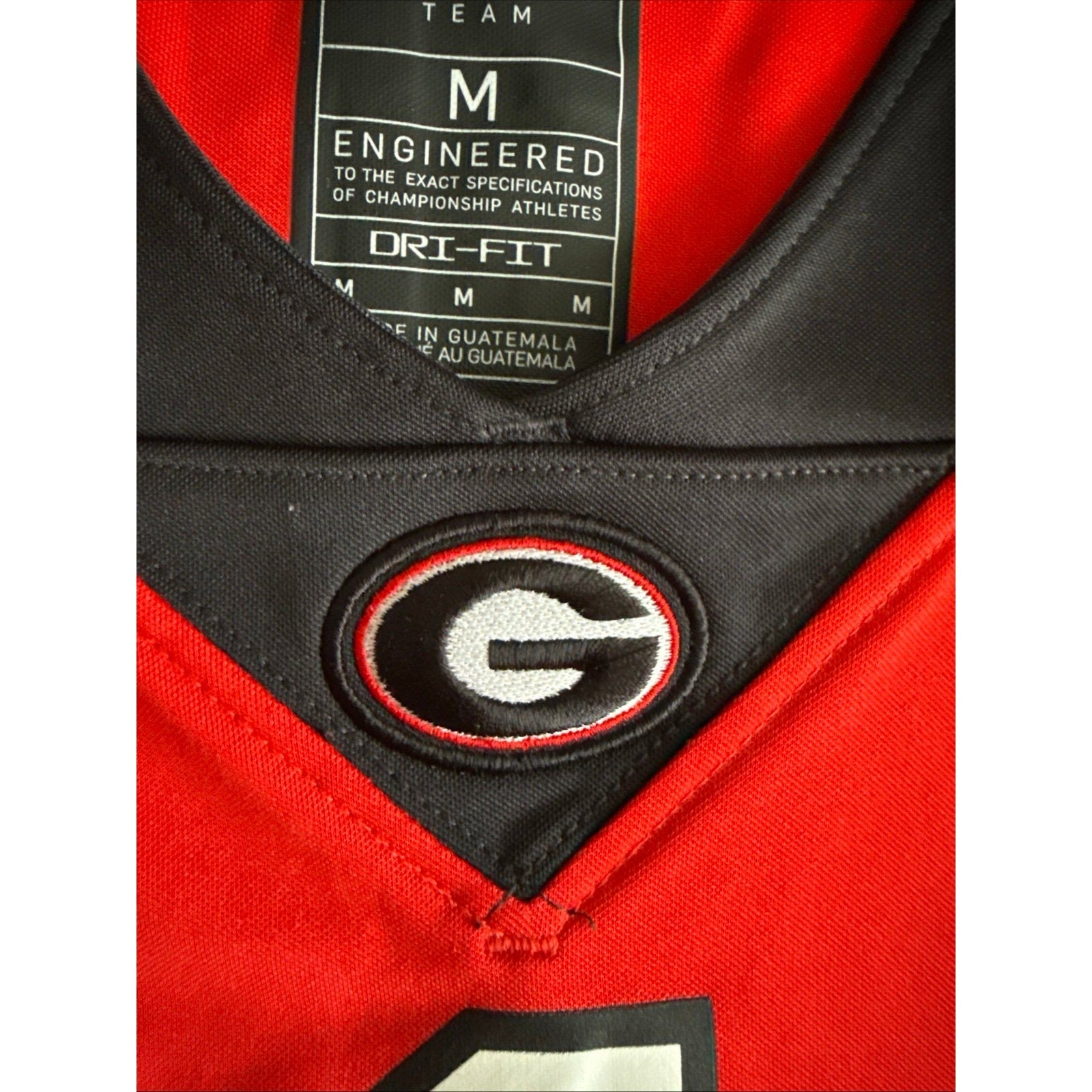 Men’s Nike Trevor Etienne 1 Georgia Bulldogs NCAA Game Jersey Sz M - Red RARE - Kyle’s Football Cards