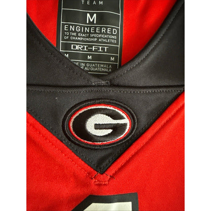 Men’s Nike Trevor Etienne 1 Georgia Bulldogs NCAA Game Jersey Sz M - Red RARE - Kyle’s Football Cards