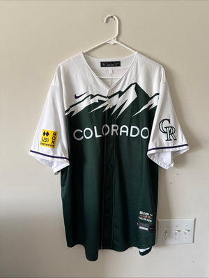 MEN’S NIKE TREVOR STORY #27 COLORADO ROCKIES CITY CONNECT MLB JERSEY SZ XL RARE