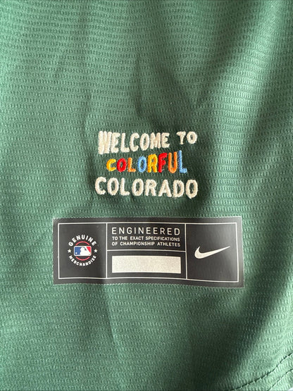 MEN’S NIKE TREVOR STORY 27 COLORADO ROCKIES CITY CONNECT MLB JERSEY SZ XL RARE - Kyle’s Football Cards