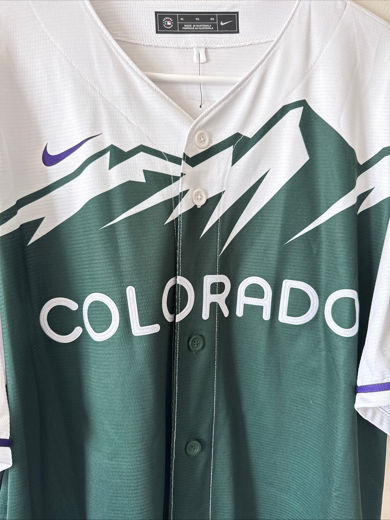 MEN’S NIKE TREVOR STORY 27 COLORADO ROCKIES CITY CONNECT MLB JERSEY SZ XL RARE - Kyle’s Football Cards