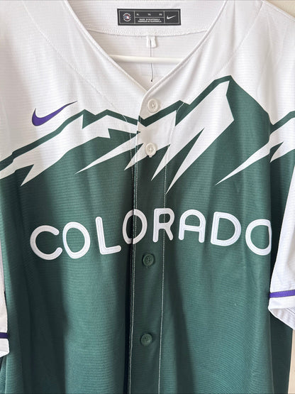 MEN’S NIKE TREVOR STORY 27 COLORADO ROCKIES CITY CONNECT MLB JERSEY SZ XL RARE - Kyle’s Football Cards