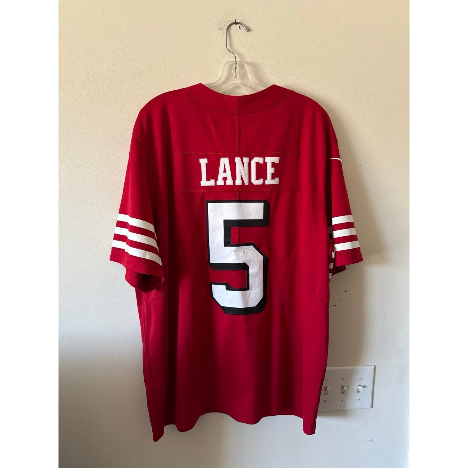 Men’s Nike Trey Lance 5 San Francisco 49ers Vapor Lmtd NFL Jersey Sz 2XL - RARE - Kyle’s Football Cards