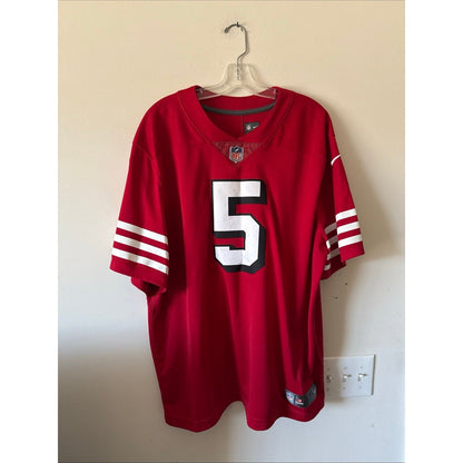 Men’s Nike Trey Lance 5 San Francisco 49ers Vapor Lmtd NFL Jersey Sz 2XL - RARE - Kyle’s Football Cards