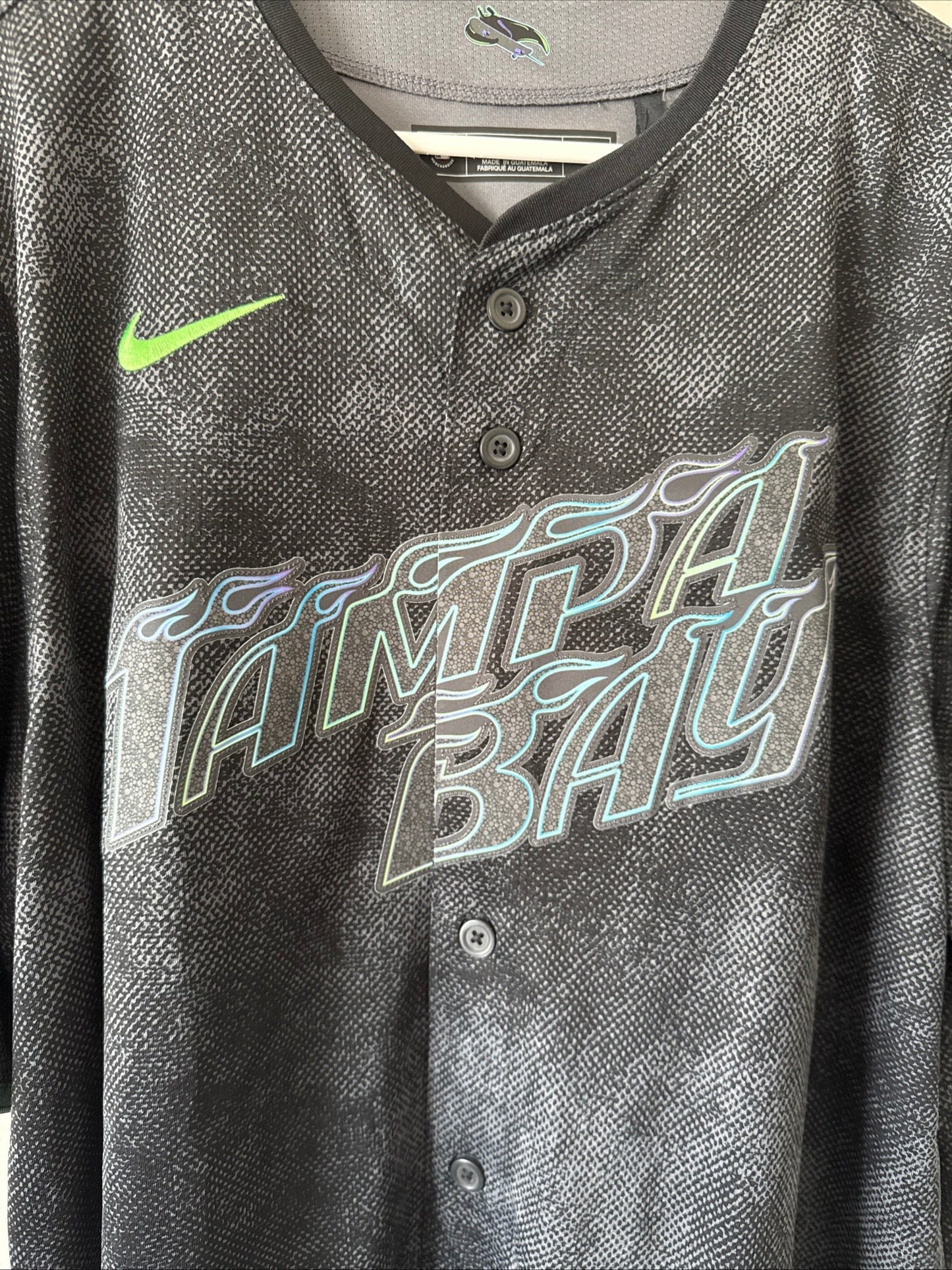 Men’s Nike Tyler Glasnow 20 Tampa Bay Rays 2025 City Connect Jersey Sz XL RARE - Kyle’s Football Cards