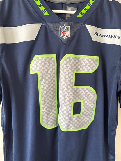 Men's Nike Tyler Lockett 16 Seattle Seahawks Vapor Lmtd NFL Jersey Sz M - RARE - Kyle’s Football Cards
