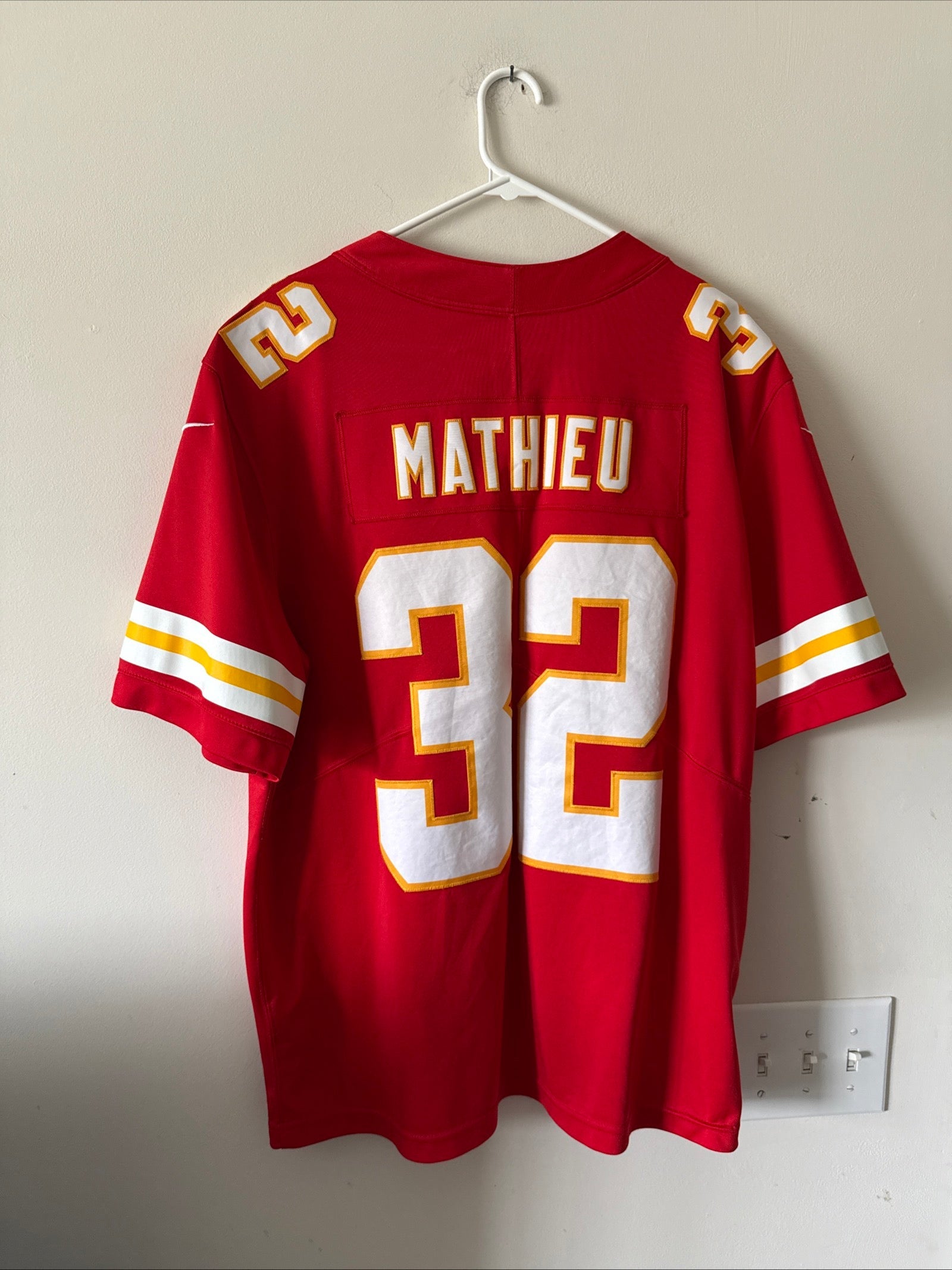 Men’s Nike Tyrann Mathieu 32 Kansas City Chiefs Vapor Lmtd Jersey Sz XL - RARE - Kyle’s Football Cards