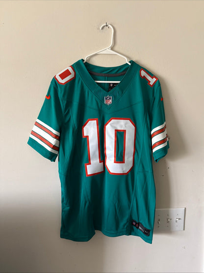 Men’s Nike Tyreek Hill 10 Miami Dolphins Alt Vapor Lmtd NFL Jersey Sz L - RARE - Kyle’s Football Cards