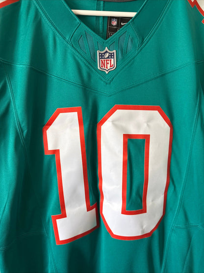 Men’s Nike Tyreek Hill 10 Miami Dolphins Alt Vapor Lmtd NFL Jersey Sz L - RARE - Kyle’s Football Cards