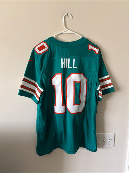 Men’s Nike Tyreek Hill 10 Miami Dolphins Alt Vapor Lmtd NFL Jersey Sz L - RARE - Kyle’s Football Cards
