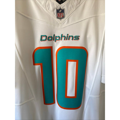 Men’s Nike Tyreek Hill 10 Miami Dolphins Vapor Lmtd NFL Jersey Sz XL - White - Kyle’s Football Cards