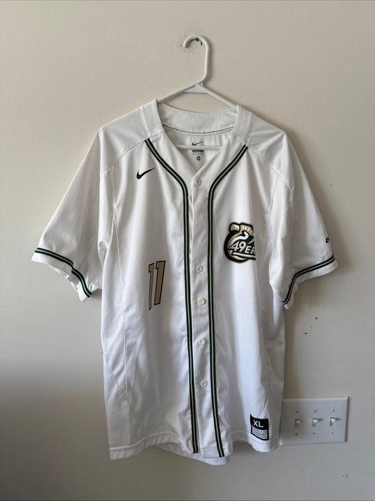 Men’s Nike UNC Charlotte 49ers 11 C-USA Home Baseball Jersey Sz XL - White RARE - Kyle’s Football Cards