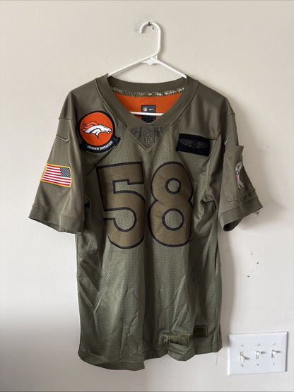 Men's Nike Von Miller #58 Broncos 19’ Salute to Service Limited Jersey Sz S RARE - Kyle’s Football Cards