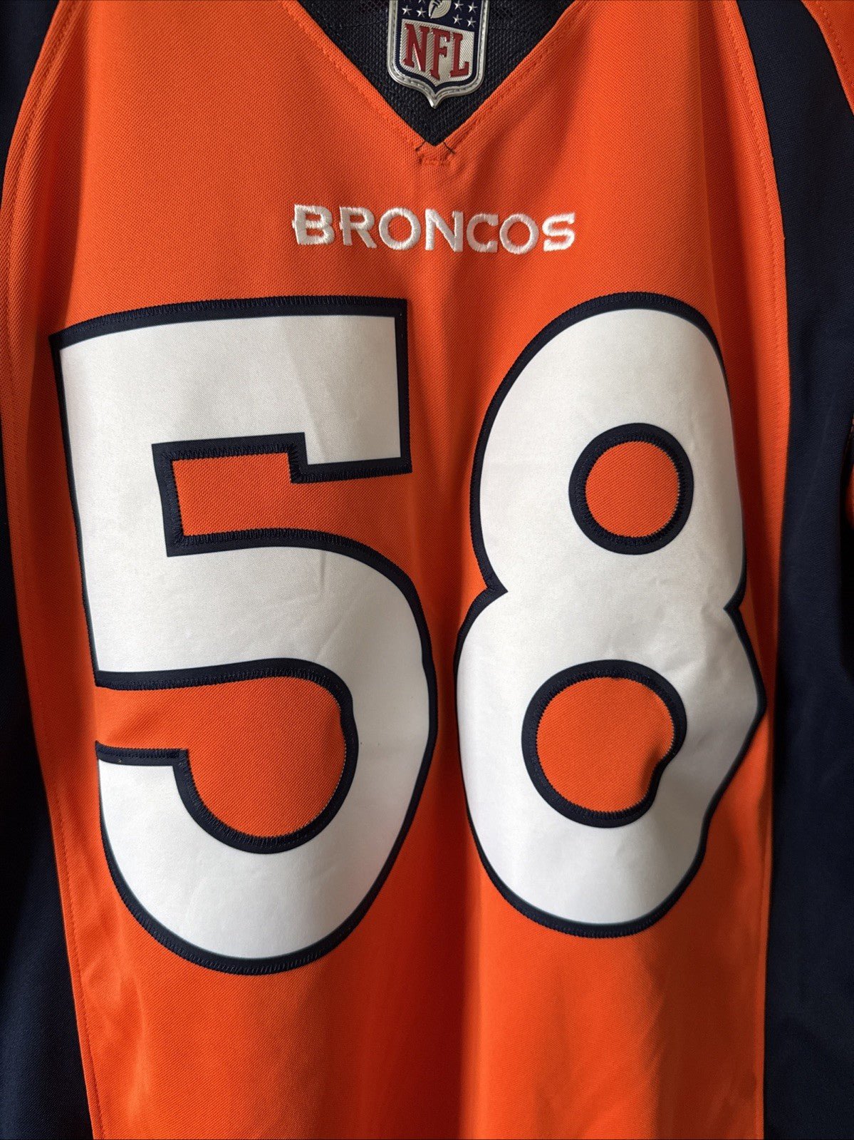 Men’s Nike Von Miller #58 Denver Broncos Vapor Limited Jersey Sz S - Orange RARE - Kyle’s Football Cards