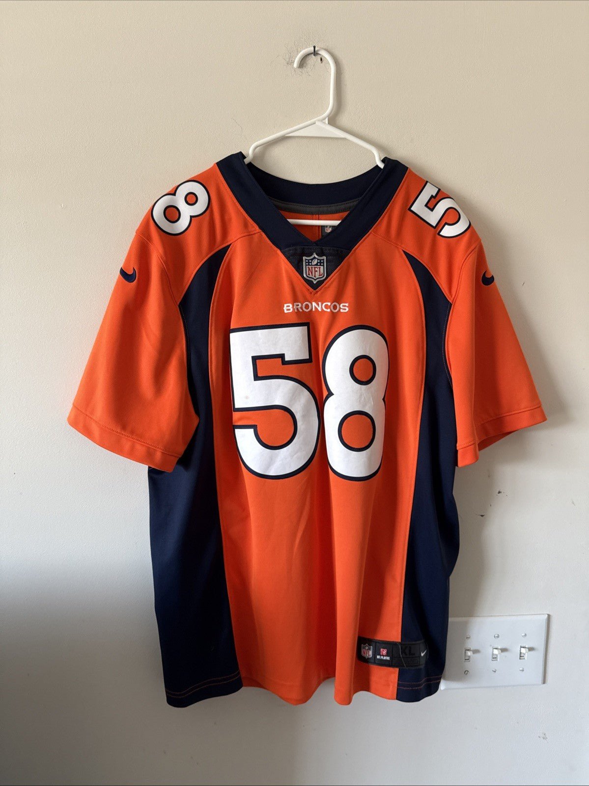 Men’s Nike Von Miller #58 Denver Broncos Vapor Limited Jersey Sz XL Orange RARE - Kyle’s Football Cards