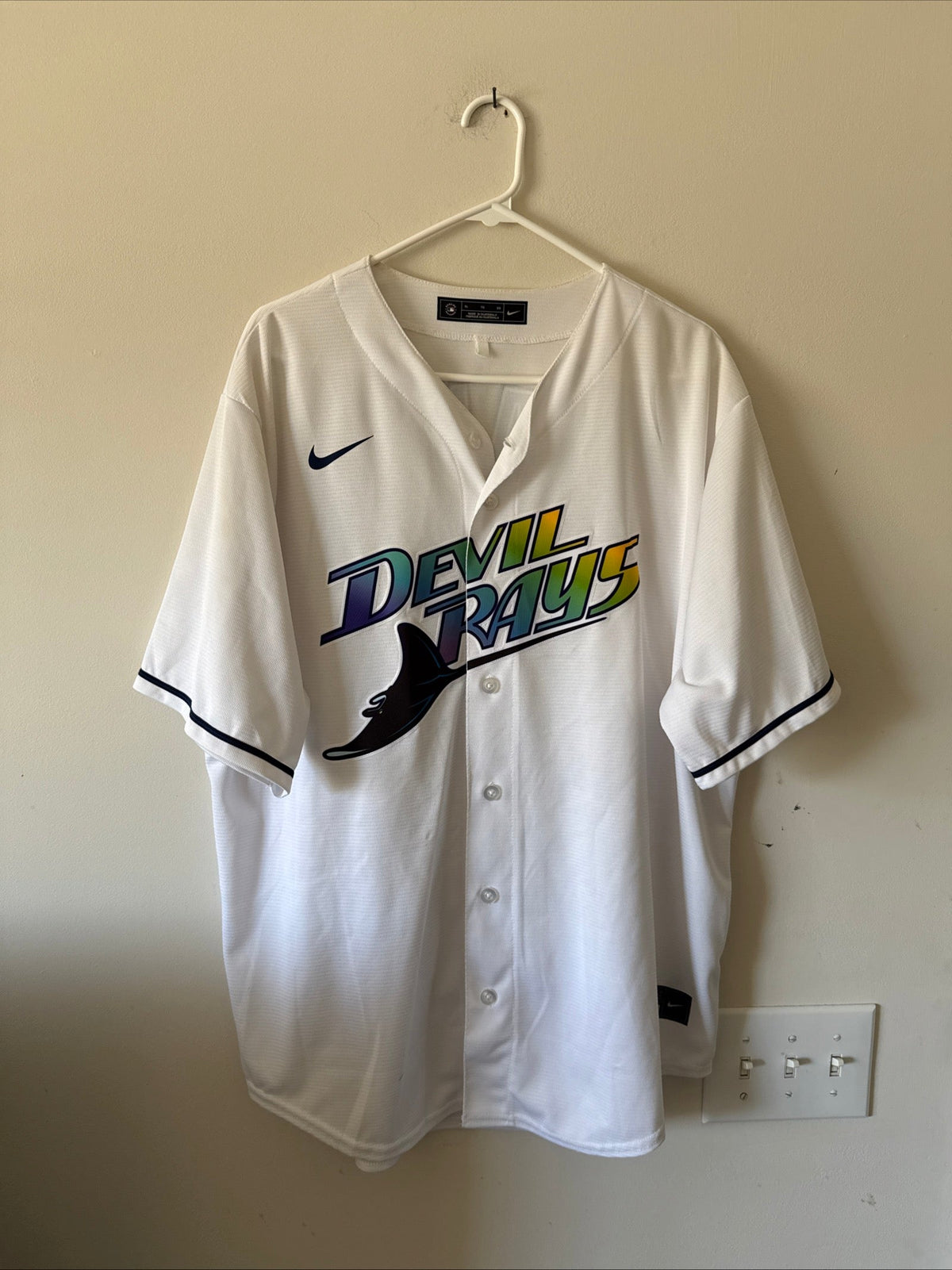 Men’s Nike Wander Franco #5 Tampa Bay Devil Rays Limited MLB Jersey Sz XL - RARE - Kyle’s Football Cards