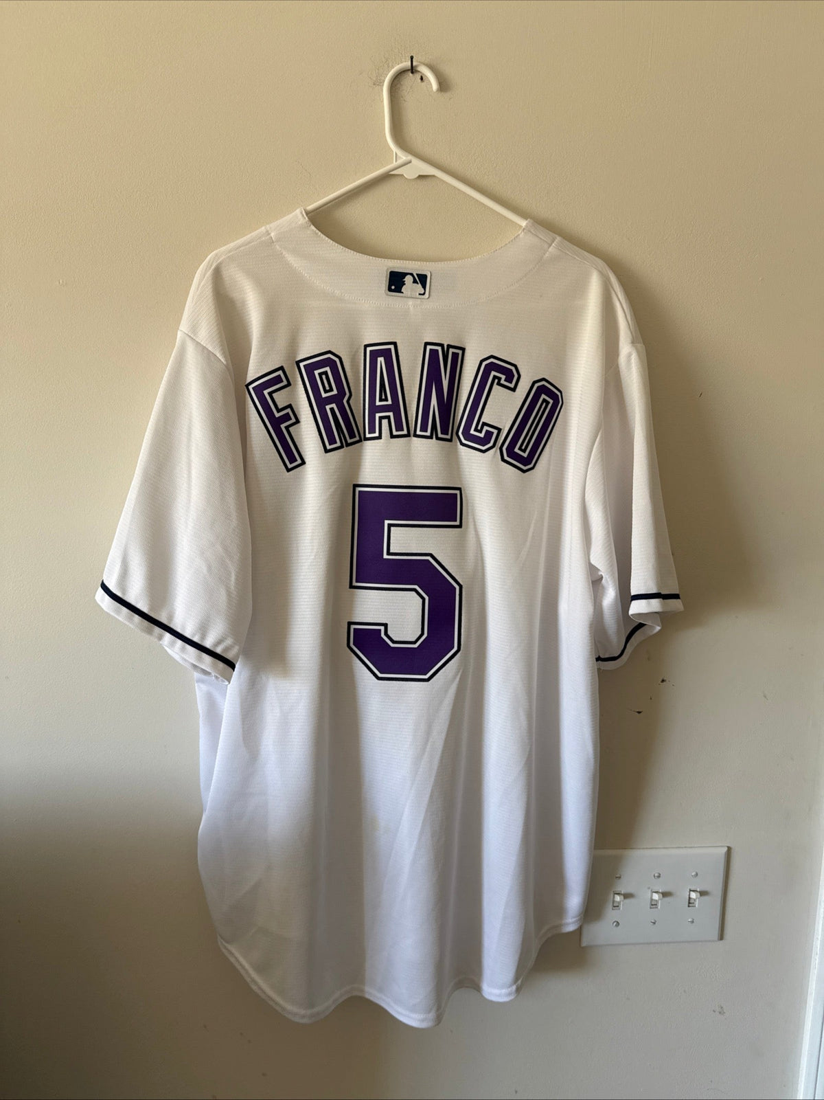 Men’s Nike Wander Franco #5 Tampa Bay Devil Rays Limited MLB Jersey Sz XL - RARE - Kyle’s Football Cards