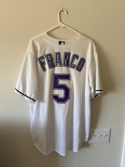 Men’s Nike Wander Franco #5 Tampa Bay Devil Rays Limited MLB Jersey Sz XL - RARE - Kyle’s Football Cards