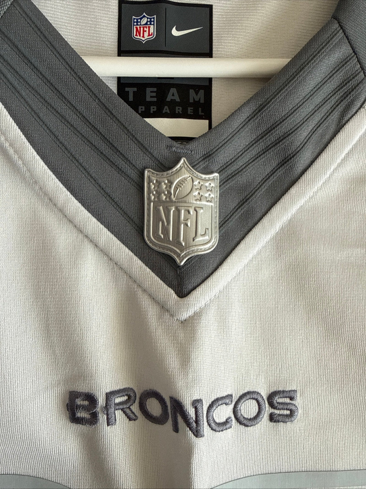 Men’s Nike Wes Welker #83 Denver Broncos Platinum Lmtd NFL Jersey Sz L - RARE - Kyle’s Football Cards