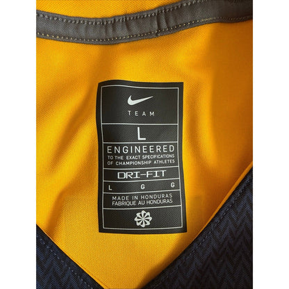 Men’s Nike West Virginia Mountaineers 1 Football NCAA Jersey Sz L - Gold RARE - Kyle’s Football Cards