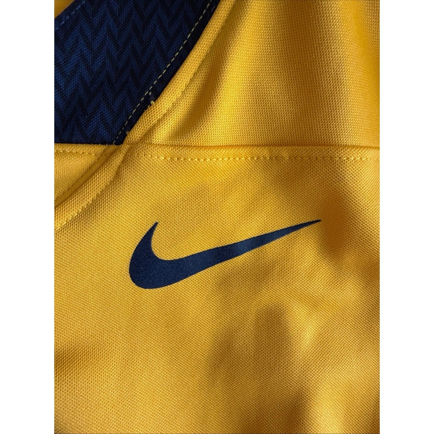 Men’s Nike West Virginia Mountaineers 1 Football NCAA Jersey Sz L - Gold RARE - Kyle’s Football Cards