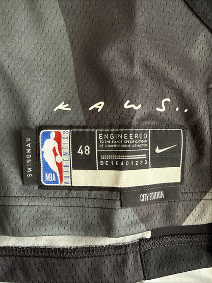 Men’s Nike x KAWS Cam Johnson 2 Brooklyn Nets City NBA Jersey Sz 48 - Black RARE - Kyle’s Football Cards