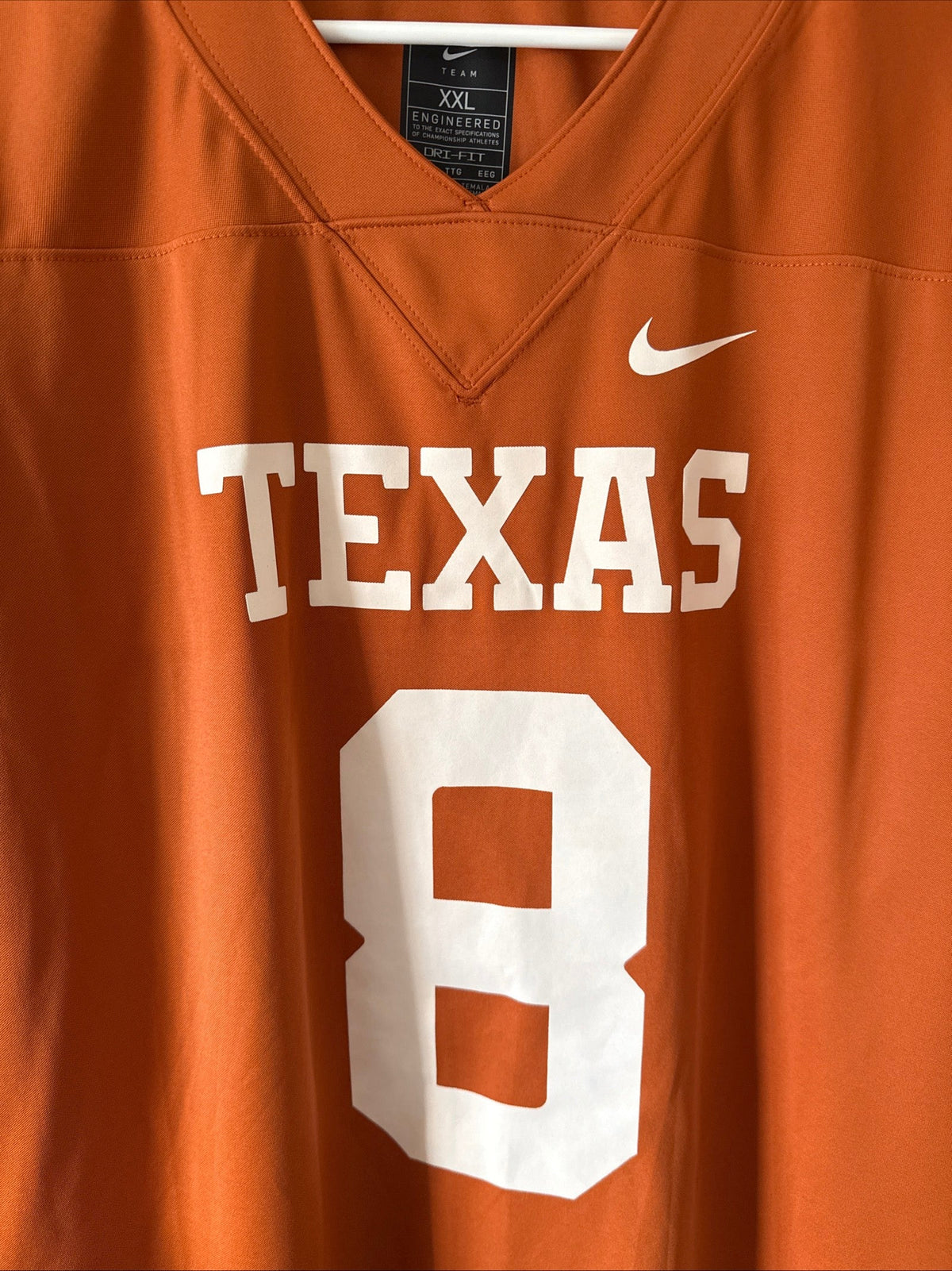 Men's Nike Xavier Worthy #8 Texas Longhorns NCAA Football Jersey Sz 2XL - RARE - Kyle’s Football Cards