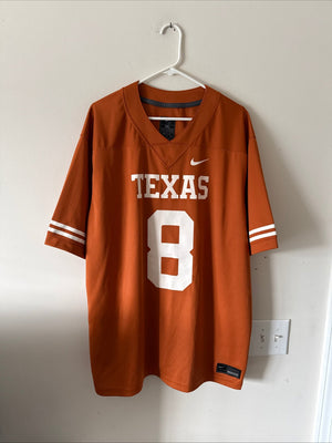 Men's Nike Xavier Worthy #8 Texas Longhorns NCAA Football Jersey Sz 2XL - RARE