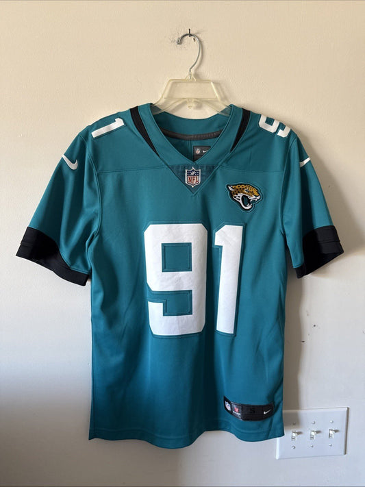 Men’s Nike Yannick Ngakoue 91 Jacksonville Jaguars Vapor Lmtd Jersey Sz S RARE - Kyle’s Football Cards