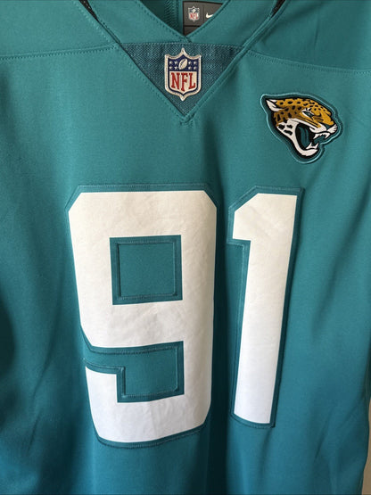 Men’s Nike Yannick Ngakoue 91 Jacksonville Jaguars Vapor Lmtd Jersey Sz S RARE - Kyle’s Football Cards